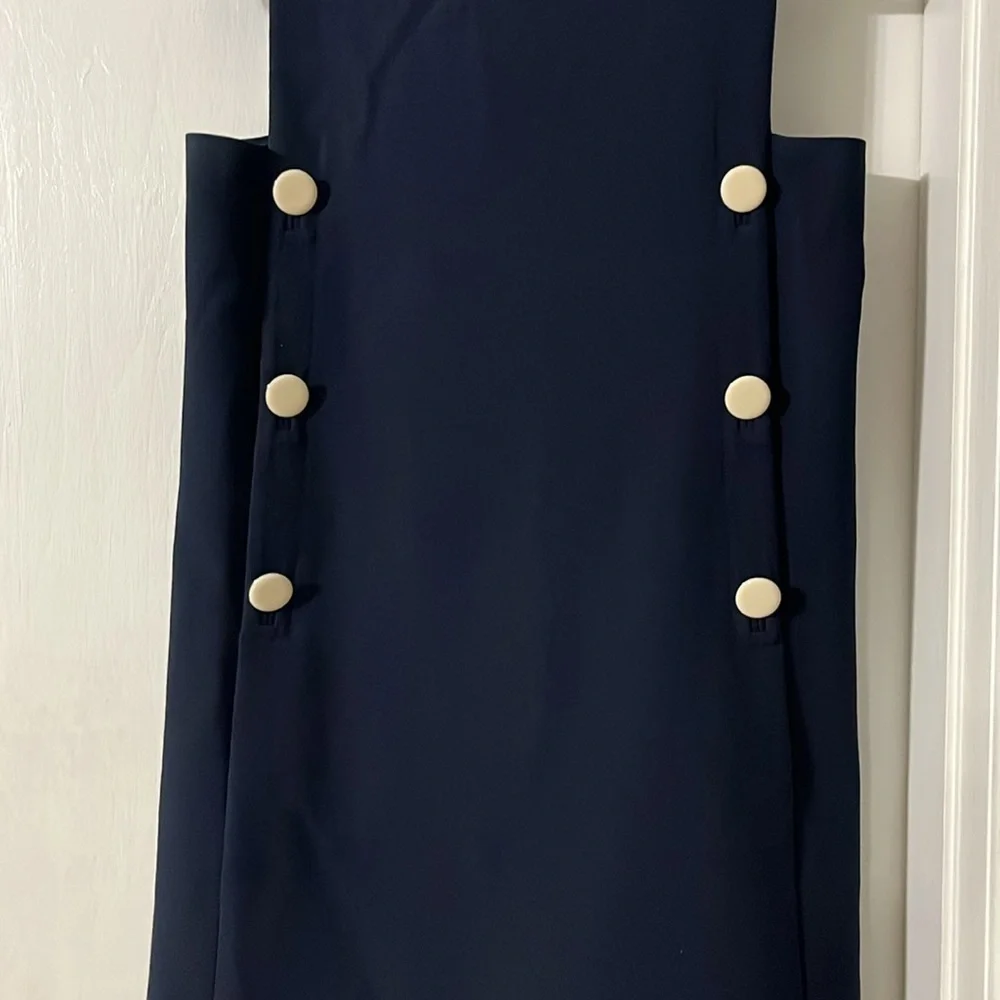Tory Burch Navy Mini Dress Button